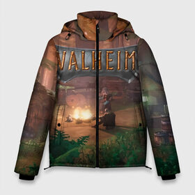 Мужская зимняя куртка 3D с принтом Valheim Вальхейм в Тюмени, верх — 100% полиэстер; подкладка — 100% полиэстер; утеплитель — 100% полиэстер | длина ниже бедра, свободный силуэт Оверсайз. Есть воротник-стойка, отстегивающийся капюшон и ветрозащитная планка. 

Боковые карманы с листочкой на кнопках и внутренний карман на молнии. | Тематика изображения на принте: fantasy | mmo | valheim | valve | валхейм | вальхейм | викинги | выживалка | игра | королевская битва | ммо | ролевая игра | фэнтази