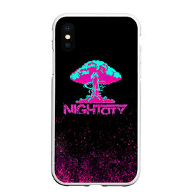 Чехол для iPhone XS Max матовый с принтом NIGHT CITY Cyberpunk 2077 в Тюмени, Силикон | Область печати: задняя сторона чехла, без боковых панелей | cyberpunk 2077 | hacker | maelstrom | militech | quadra | samurai | sci fi | technology | trauma team | v | будущее | игра | иероглифы | киану ривз | кибер | киберпанк | киборг | киборги | корпорация | лого | милитек | панк | роботы | самурай | т