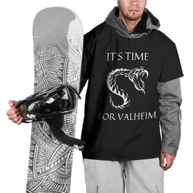 Накидка на куртку 3D с принтом Its time for Valheim в Тюмени, 100% полиэстер |  | elder | loki | odin | the | thor | valheim | биврёст | валхейм | вальхейм | викинги | всеотец | дракар | древний | древо | ётун | йотун | локи | мира | один | тор | фенир | хель | черный лес | эйктюр