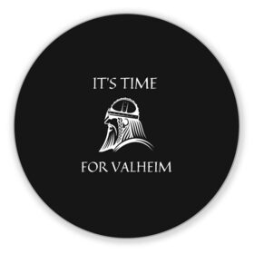 Коврик для мышки круглый с принтом Its time for Valheim в Тюмени, резина и полиэстер | круглая форма, изображение наносится на всю лицевую часть | elder | loki | odin | the | thor | valheim | биврёст | валхейм | вальхейм | викинги | всеотец | дракар | древний | древо | ётун | йотун | локи | мира | один | тор | фенир | хель | черный лес | эйктюр