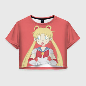 Женская футболка Crop-top 3D с принтом Sailor Moon Сейлор Мун в Тюмени, 100% полиэстер | круглая горловина, длина футболки до линии талии, рукава с отворотами | anime | sailor moon | аниме | анимэ | венера | луна | лунная призма | марс | сейлор мун | серебрянное тысячелетие | серенити | сэйлор | усаги цукино | чиби мун | эндимион