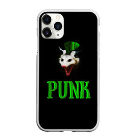Чехол для iPhone 11 Pro Max матовый с принтом punky trashcat в Тюмени, Силикон |  | punk. | trashcat | животные | ирокез | опоссум | панк