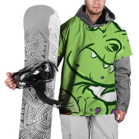 Накидка на куртку 3D с принтом Погладь меня в Тюмени, 100% полиэстер |  | Тематика изображения на принте: динозавр | зеленый | обними | погладь | цитата | ящер | ящерица