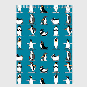 Скетчбук с принтом Пингвина на заярдке в Тюмени, 100% бумага
 | 48 листов, плотность листов — 100 г/м2, плотность картонной обложки — 250 г/м2. Листы скреплены сверху удобной пружинной спиралью | Тематика изображения на принте: голубая | день валентина | день святого | день святого валентина | зарядка | качки | пингвин | пингвины | прикольная | птица | птицы | физкультура | физра