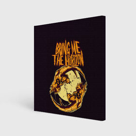Холст квадратный с принтом BRING ME THE HORIZON в Тюмени, 100% ПВХ |  | band | bring me the horizon | hardcore | metal | music | punk | rock | skull | бринги | группа | метал | музыка | панк | рок | череп