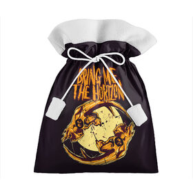 Подарочный 3D мешок с принтом BRING ME THE HORIZON в Тюмени, 100% полиэстер | Размер: 29*39 см | Тематика изображения на принте: band | bring me the horizon | hardcore | metal | music | punk | rock | skull | бринги | группа | метал | музыка | панк | рок | череп