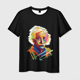Мужская футболка 3D с принтом Law of relativity в Тюмени, 100% полиэфир | прямой крой, круглый вырез горловины, длина до линии бедер | celebrity | einstein | great scientist | physicist | scientist