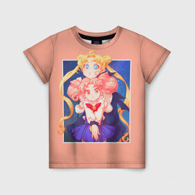 Детская футболка 3D с принтом Sailor Moon Сейлор Мун в Тюмени, 100% гипоаллергенный полиэфир | прямой крой, круглый вырез горловины, длина до линии бедер, чуть спущенное плечо, ткань немного тянется | anime | sailor moon | аниме | анимэ | венера | луна | лунная призма | марс | сейлор мун | серебрянное тысячелетие | серенити | сэйлор | усаги цукино | чиби мун | эндимион