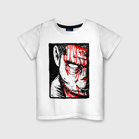 Детская футболка хлопок с принтом Зомби в Тюмени, 100% хлопок | круглый вырез горловины, полуприлегающий силуэт, длина до линии бедер | evil | head | mask | zombie | арт | голова | злой | зомби | маска | монстр | череп