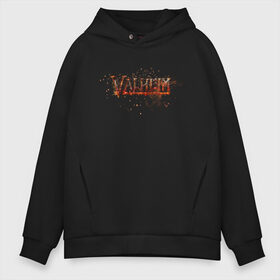 Мужское худи Oversize хлопок с принтом Valheim в Тюмени, френч-терри — 70% хлопок, 30% полиэстер. Мягкий теплый начес внутри —100% хлопок | боковые карманы, эластичные манжеты и нижняя кромка, капюшон на магнитной кнопке | ragnarok | rust | valhalla | valheim | viking | валхейм | вальгалла | вальхейм | варяг | викинг | викинги | игра | искра | искры | костёр | кузня | огонь | пламя | рагнарёк | раст