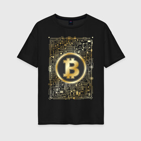Женская футболка хлопок Oversize с принтом БИТКОИН ЗОЛОТО | BITCOIN GOLD в Тюмени, 100% хлопок | свободный крой, круглый ворот, спущенный рукав, длина до линии бедер
 | bitcoin | blockchain | btc | cardano | crypto | ethereum | polkadot | tether | xrp | бинанс | биткоин | блокчейн | валюта | деньги | криптовалюта | майнер | майнинг | цифровая валюта | цифровое золото | эфир