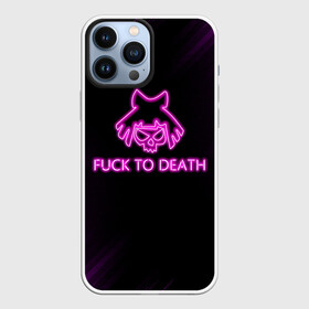 Чехол для iPhone 13 Pro Max с принтом FUCK TO DEATH в Тюмени,  |  | cyberpunk 2077 | hacker | maelstrom | militech | quadra | samurai | sci fi | technology | trauma team | v | будущее | игра | иероглифы | киану ривз | кибер | киберпанк | киборг | киборги | корпорация | лого | милитек | панк | роботы | самур