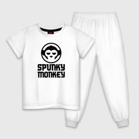 Детская пижама хлопок с принтом SPUNKY MONKEY в Тюмени, 100% хлопок |  брюки и футболка прямого кроя, без карманов, на брюках мягкая резинка на поясе и по низу штанин
 | Тематика изображения на принте: cyberpunk 2077 | hacker | maelstrom | militech | quadra | samurai | sci fi | technology | trauma team | v | будущее | игра | иероглифы | киану ривз | кибер | киберпанк | киборг | киборги | корпорация | лого | милитек | панк | роботы | самурай | т