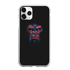 Чехол для iPhone 11 Pro матовый с принтом Colorful Gorilla в Тюмени, Силикон |  | animal | beast | color | colorful | gorilla | ink | monkey | paints | горилла | животное | зверь | краски | обезьяна | чернила