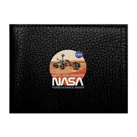 Обложка для студенческого билета с принтом NASA - Perseverance в Тюмени, натуральная кожа | Размер: 11*8 см; Печать на всей внешней стороне | 2020 | 2021 | 21б | elon | mars | musk | nasa | perseverance | space | spacex | илон | космос | марс | марсоход | маск | наса | настойчивый