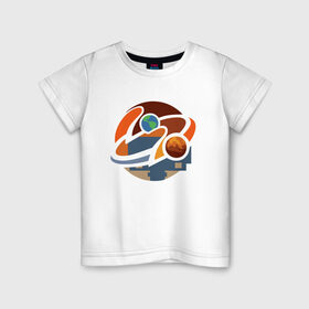 Детская футболка хлопок с принтом Road to Mars (NASA) в Тюмени, 100% хлопок | круглый вырез горловины, полуприлегающий силуэт, длина до линии бедер | 2020 | 2021 | 21б | elon | mars | musk | nasa | perseverance | space | spacex | илон | космос | марс | марсоход | маск | наса | настойчивый