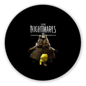 Коврик для мышки круглый с принтом Little Nightmares 2 близнецы в Тюмени, резина и полиэстер | круглая форма, изображение наносится на всю лицевую часть | little nightmares | little nightmares 2 | игра | литл нигмарес | литл нигмарес 2 | литл нигхтмарес | литл нигхтмарес 2 | ужас | хоррор | шестая