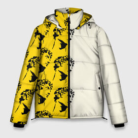 Мужская зимняя куртка 3D с принтом Скульптура монограмма в Тюмени, верх — 100% полиэстер; подкладка — 100% полиэстер; утеплитель — 100% полиэстер | длина ниже бедра, свободный силуэт Оверсайз. Есть воротник-стойка, отстегивающийся капюшон и ветрозащитная планка. 

Боковые карманы с листочкой на кнопках и внутренний карман на молнии. | Тематика изображения на принте: cкульптура | fashion | fire | game | hip hop | rap | street style | top | игра | мода | монограмма | огонь | рэп | топ | уличный стиль | хип хоп