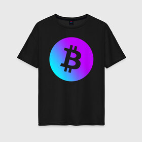 Женская футболка хлопок Oversize с принтом БИТКОИН НЕОН | BITCOIN NEON в Тюмени, 100% хлопок | свободный крой, круглый ворот, спущенный рукав, длина до линии бедер
 | bitcoin | blockchain | btc | cardano | crypto | ethereum | polkadot | tether | xrp | бинанс | биткоин | блокчейн | валюта | деньги | криптовалюта | майнер | майнинг | цифровая валюта | цифровое золото | эфир
