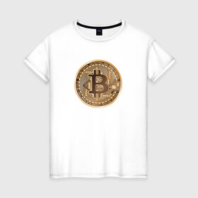 Женская футболка хлопок с принтом БИТКОИН (НА СПИНЕ) в Тюмени, 100% хлопок | прямой крой, круглый вырез горловины, длина до линии бедер, слегка спущенное плечо | bitcoin | blockchain | btc | cardano | crypto | ethereum | polkadot | tether | xrp | бинанс | биткоин | блокчейн | валюта | деньги | криптовалюта | майнер | майнинг | цифровая валюта | цифровое золото | эфир