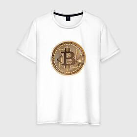 Мужская футболка хлопок с принтом БИТКОИН (НА СПИНЕ) в Тюмени, 100% хлопок | прямой крой, круглый вырез горловины, длина до линии бедер, слегка спущенное плечо. | bitcoin | blockchain | btc | cardano | crypto | ethereum | polkadot | tether | xrp | бинанс | биткоин | блокчейн | валюта | деньги | криптовалюта | майнер | майнинг | цифровая валюта | цифровое золото | эфир