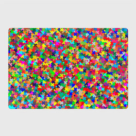 Магнитный плакат 3Х2 с принтом РАЗНОЦВЕТНЫЙ ПАЗЛ в Тюмени, Полимерный материал с магнитным слоем | 6 деталей размером 9*9 см | blue | color | green | puzzle | red | texture | желтый | красный | мозаика | пазл | радуга | разноцветный | синий | текстуры
