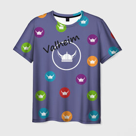 Мужская футболка 3D с принтом Валхейм в Тюмени, 100% полиэфир | прямой крой, круглый вырез горловины, длина до линии бедер | valheim | валхейм | викинг | игры