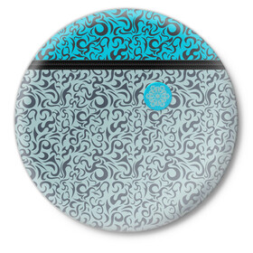 Значок с принтом Снежный вихрь (Скин CSGO) в Тюмени,  металл | круглая форма, металлическая застежка в виде булавки | cs | go | вихрь | го | кс | скин | снежинка | снежный | узор