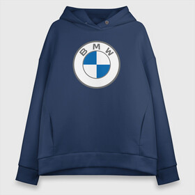 Женское худи Oversize хлопок с принтом BMW в Тюмени, френч-терри — 70% хлопок, 30% полиэстер. Мягкий теплый начес внутри —100% хлопок | боковые карманы, эластичные манжеты и нижняя кромка, капюшон на магнитной кнопке | bavaria | bayerische motoren werke | bmw | bmw ag | bmw logo | баварец | беха | бнв | бумер | бэха