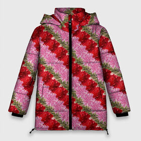 Женская зимняя куртка Oversize с принтом Цветы в Тюмени, верх — 100% полиэстер; подкладка — 100% полиэстер; утеплитель — 100% полиэстер | длина ниже бедра, силуэт Оверсайз. Есть воротник-стойка, отстегивающийся капюшон и ветрозащитная планка. 

Боковые карманы с листочкой на кнопках и внутренний карман на молнии | 8 марта | афродита | весна | влюбленность | жена | женский день | красота | купидон | любимая | любовь | мама | отношения | подарок девушке | подарок маме | подруга | половинка | поцелуй | праздник