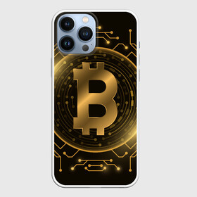 Чехол для iPhone 13 Pro Max с принтом ЗОЛОТОЙ БИТКОИН в Тюмени,  |  | Тематика изображения на принте: bitcoin | blockchain | btc | cardano | crypto | ethereum | polkadot | tether | xrp | бинанс | биткоин | блокчейн | валюта | деньги | криптовалюта | майнер | майнинг | цифровая валюта | цифровое золото | эфир