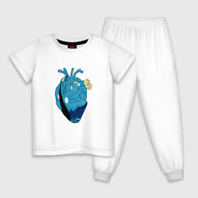 Детская пижама хлопок с принтом Сердце художника в Тюмени, 100% хлопок |  брюки и футболка прямого кроя, без карманов, на брюках мягкая резинка на поясе и по низу штанин
 | Тематика изображения на принте: heart | van gogh | абстракция | ван гог | живопись | звездная ночь | искусство | картина | краски | медицина | органы | рисунок | сердечко | сердце | текстуры | художник