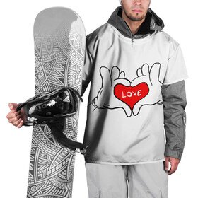 Накидка на куртку 3D с принтом люблю в Тюмени, 100% полиэстер |  | all you need is love | i love myself | love | love me | one love