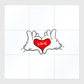 Магнитный плакат 3Х3 с принтом люблю в Тюмени, Полимерный материал с магнитным слоем | 9 деталей размером 9*9 см | Тематика изображения на принте: all you need is love | i love myself | love | love me | one love