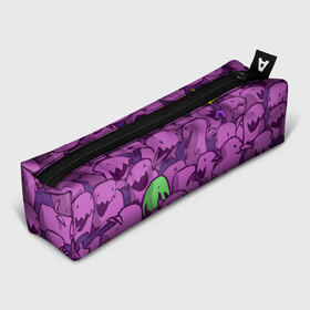 Пенал 3D с принтом ПикачушкА в Тюмени, 100% полиэстер | плотная ткань, застежка на молнии | Тематика изображения на принте: purple | star crafts | зеленый | зубы | пикачу | уши | фиолетовый | чудики