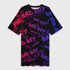 Платье-футболка 3D с принтом Bad Boy в Тюмени,  |  | Тематика изображения на принте: bad | boy | human | man | street | style | sueta | vip | вип | мальчик | наводить | надпись | пацанская | пацанские | стиль | суета | суету | текстура | уличный | человек