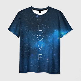 Мужская футболка 3D с принтом SPACE LOVE в Тюмени, 100% полиэфир | прямой крой, круглый вырез горловины, длина до линии бедер | Тематика изображения на принте: earth | galaxy | heart | love | mars | moon | nasa | planet | planets | space | specex | stars | sun | universe | вселенная | галактика | звезда | звезды | земля | космическая | космос | луна | любовь | марс | млечный | наса | планета | планеты | путь