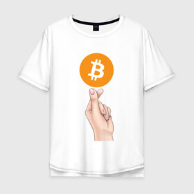 Мужская футболка хлопок Oversize с принтом BITCOIN LOVE | БИТКОИН (Z) в Тюмени, 100% хлопок | свободный крой, круглый ворот, “спинка” длиннее передней части | Тематика изображения на принте: binance coin | bitcoin | blockchain | btc | cardano | crypto | ethereum | litecoin | polkadot | tether | xrp | биткоин | блокчейн | валюта | деньги | криптовалюта | майнер | майнинг | цифровая валюта | цифровое золото | эфир