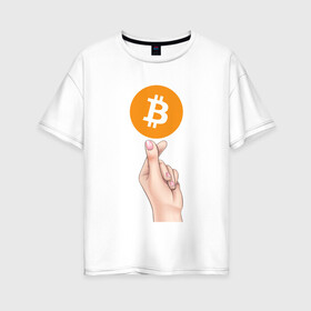 Женская футболка хлопок Oversize с принтом BITCOIN LOVE | БИТКОИН (Z) в Тюмени, 100% хлопок | свободный крой, круглый ворот, спущенный рукав, длина до линии бедер
 | binance coin | bitcoin | blockchain | btc | cardano | crypto | ethereum | litecoin | polkadot | tether | xrp | биткоин | блокчейн | валюта | деньги | криптовалюта | майнер | майнинг | цифровая валюта | цифровое золото | эфир