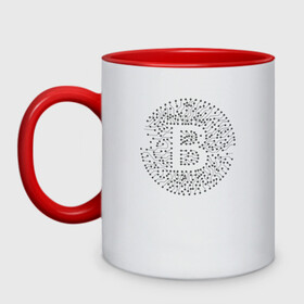 Кружка двухцветная с принтом БИТКОИН | BITCOIN (Z) в Тюмени, керамика | объем — 330 мл, диаметр — 80 мм. Цветная ручка и кайма сверху, в некоторых цветах — вся внутренняя часть | Тематика изображения на принте: binance coin | bitcoin | blockchain | btc | cardano | crypto | ethereum | litecoin | polkadot | tether | xrp | биткоин | блокчейн | валюта | деньги | криптовалюта | майнер | майнинг | цифровая валюта | цифровое золото | эфир