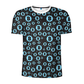 Мужская футболка 3D спортивная с принтом Bitcoin в Тюмени, 100% полиэстер с улучшенными характеристиками | приталенный силуэт, круглая горловина, широкие плечи, сужается к линии бедра | bitcoin | meme | биткойн | валюта | манера | мем | образ действия | символ