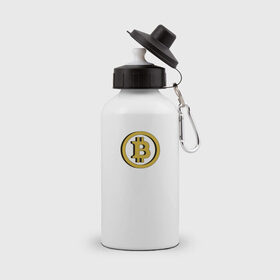 Бутылка спортивная с принтом Bitcoin в Тюмени, металл | емкость — 500 мл, в комплекте две пластиковые крышки и карабин для крепления | bitcoin | meme | биткойн | валюта | манера | мем | образ действия | символ
