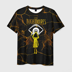 Мужская футболка 3D с принтом Little Nightmares в Тюмени, 100% полиэфир | прямой крой, круглый вырез горловины, длина до линии бедер | 2021 | little nightmares | в желтом капюшоне | девочка | девочка в желтом | игра | капюшон | литл | маленькая девочка | мальчик моно | моно | хоррор