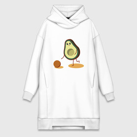Платье-худи хлопок с принтом Авокадо и косточка в Тюмени,  |  | avocado | авокадо | бежит | грустное | косточка | милое | няшное