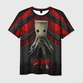 Мужская футболка 3D с принтом Little Nightmares 2 в Тюмени, 100% полиэфир | прямой крой, круглый вырез горловины, длина до линии бедер | little nightmares | игра | страшилка | страшная игра | ужас | хоррор