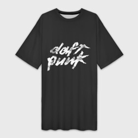 Платье-футболка 3D с принтом Daft Punk в Тюмени,  |  | Тематика изображения на принте: acces | after | all | better | crush | da | daft | dance | discovery | faster | funk | get | harder | homework | human | instant | lose | lucky | memories | more | one | punk | random | stronger | time | to | yourself | бангальтер | дафт 