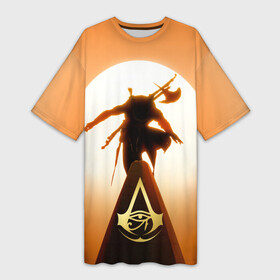 Платье-футболка 3D с принтом Assassin’s Creed Origins в Тюмени,  |  | Тематика изображения на принте: ac | кредо ассасина