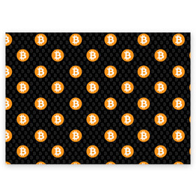 Поздравительная открытка с принтом БИТКОИН | BITCOIN (Z) в Тюмени, 100% бумага | плотность бумаги 280 г/м2, матовая, на обратной стороне линовка и место для марки
 | Тематика изображения на принте: binance coin | bitcoin | blockchain | btc | cardano | crypto | ethereum | litecoin | polkadot | tether | xrp | биткоин | блокчейн | валюта | деньги | криптовалюта | майнер | майнинг | цифровая валюта | цифровое золото | эфир