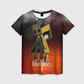 Женская футболка 3D Little Nightmares 2: в Тюмени, 100% полиэфир ( синтетическое хлопкоподобное полотно) | прямой крой, круглый вырез горловины, длина до линии бедер | little nightmares | игра | страшилка | страшная игра | ужас | хоррор