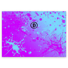 Поздравительная открытка с принтом Bitcoin в Тюмени, 100% бумага | плотность бумаги 280 г/м2, матовая, на обратной стороне линовка и место для марки
 | Тематика изображения на принте: bitcoin | meme | биткойн | валюта | манера | мем | образ действия | символ